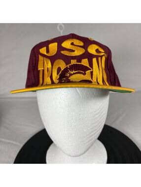 Vintage USC Trojans Logo 7 Snapback Hat Cap Mens One Size NWT Deadstock 90s